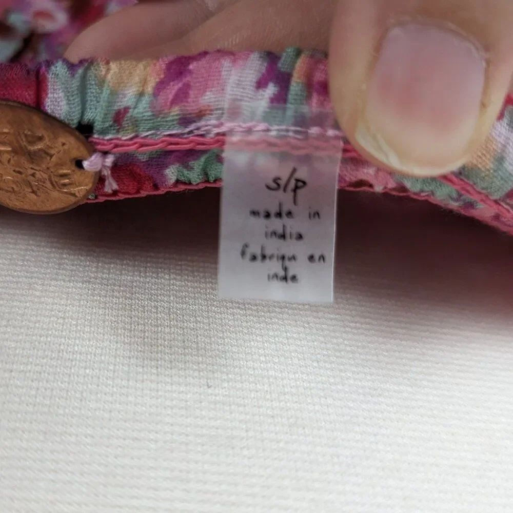 Free People | Talia Tunic Floral Ruffle Top Size Small NWOT